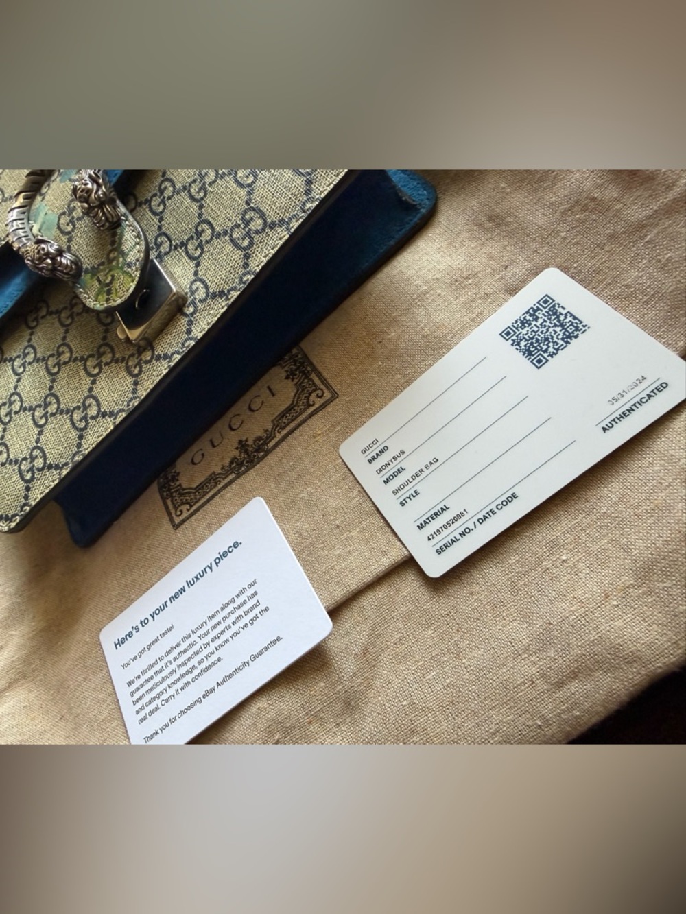 Gucci Floral GG Supreme Blue Teal Shoulder Bag - Picture 9 of 10